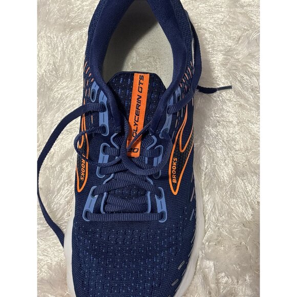 Brooks Glycerin GTS 20 Men’s Running Shoe,‎ in the Blue Depths Orange Size 10.5